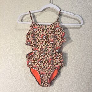 Bucee's Girls Medium Swimsuit One Piece Beaver Theme